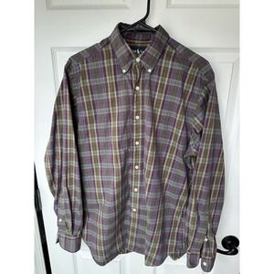 Ralph Lauren‎ Plaid Long Sleeve Button-Down Classic Fit Shirt Men's M